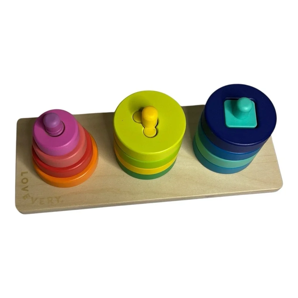 Lovevery Wood Sorting Stacking Shapes Colors Toy INVESTIGATOR Play Montessori